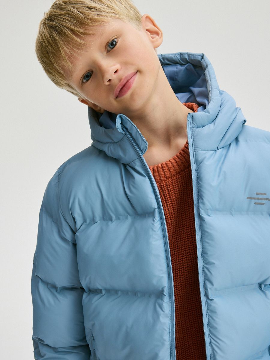 Insulated jacket with hood - light blue - RESERVED - 6