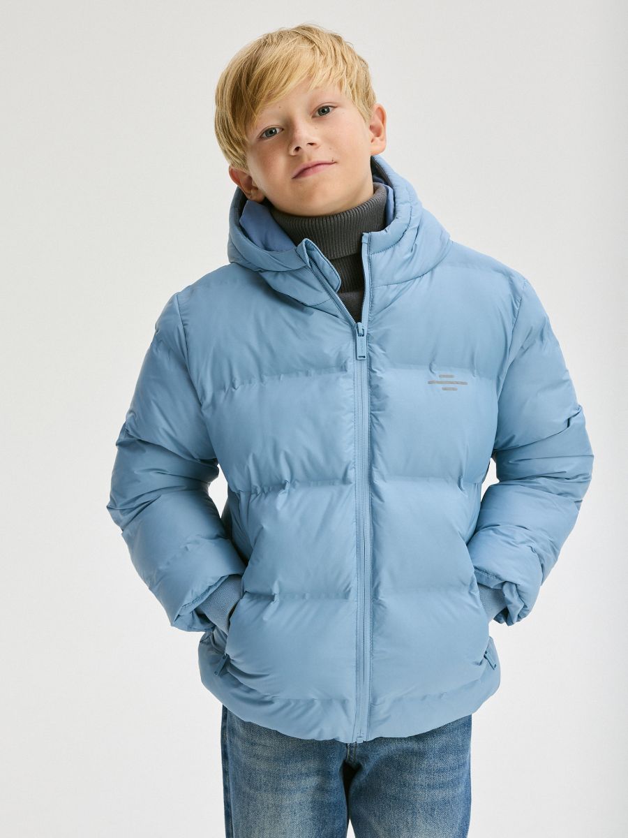 Insulated jacket with hood - light blue - RESERVED - 11