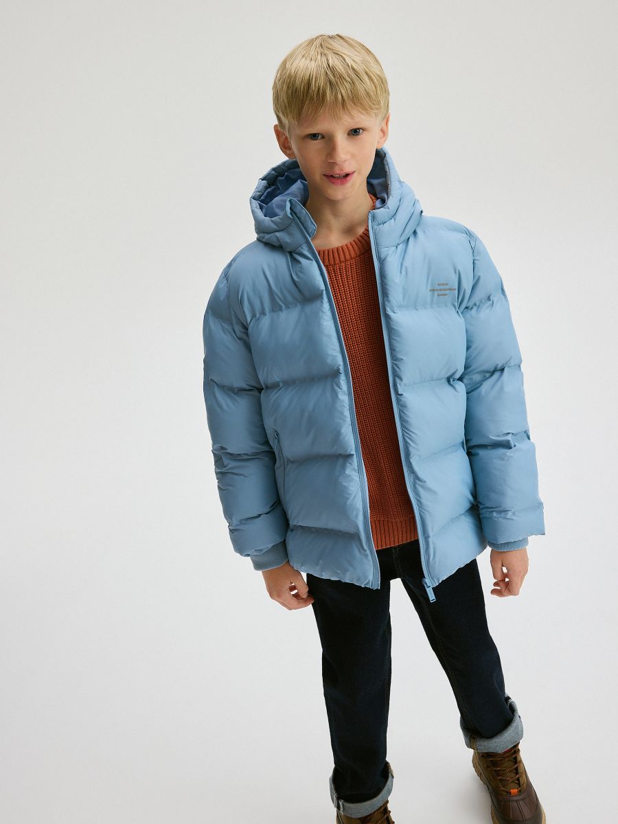 Insulated jacket with hood - light blue - RESERVED - 7