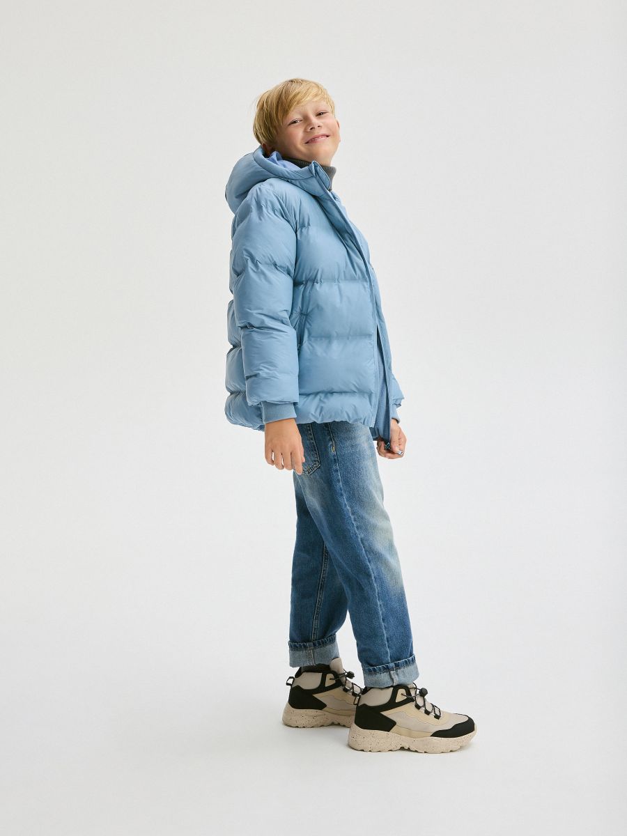 Insulated jacket with hood - light blue - RESERVED - 12