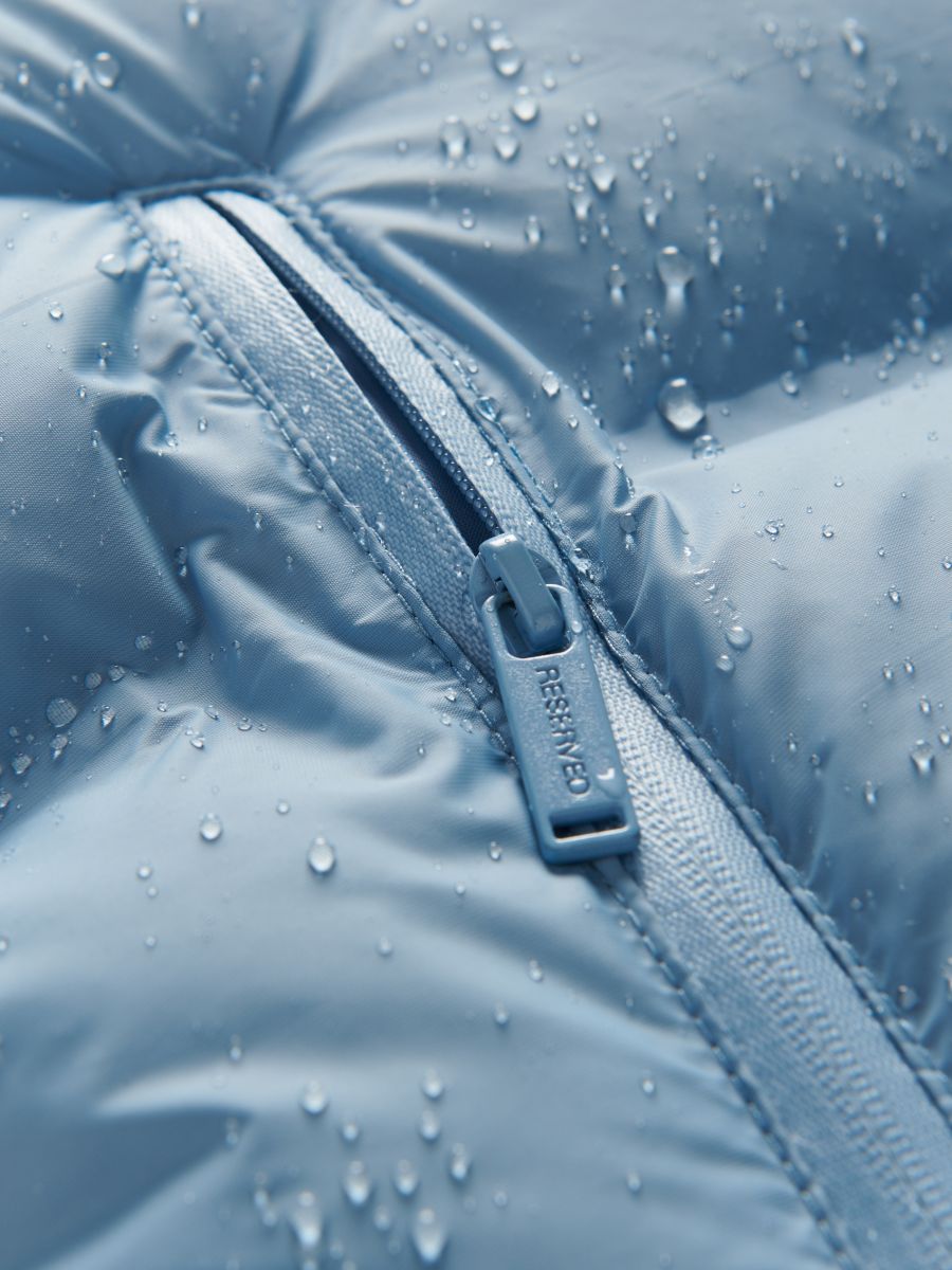 Insulated jacket with hood - light blue - RESERVED - 4
