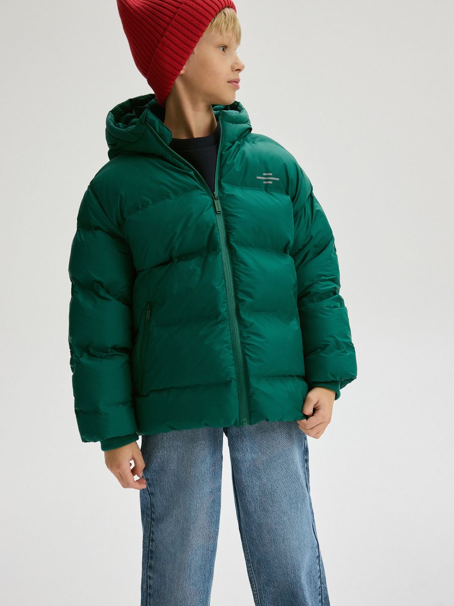 Insulated jacket with hood - green - RESERVED - 5