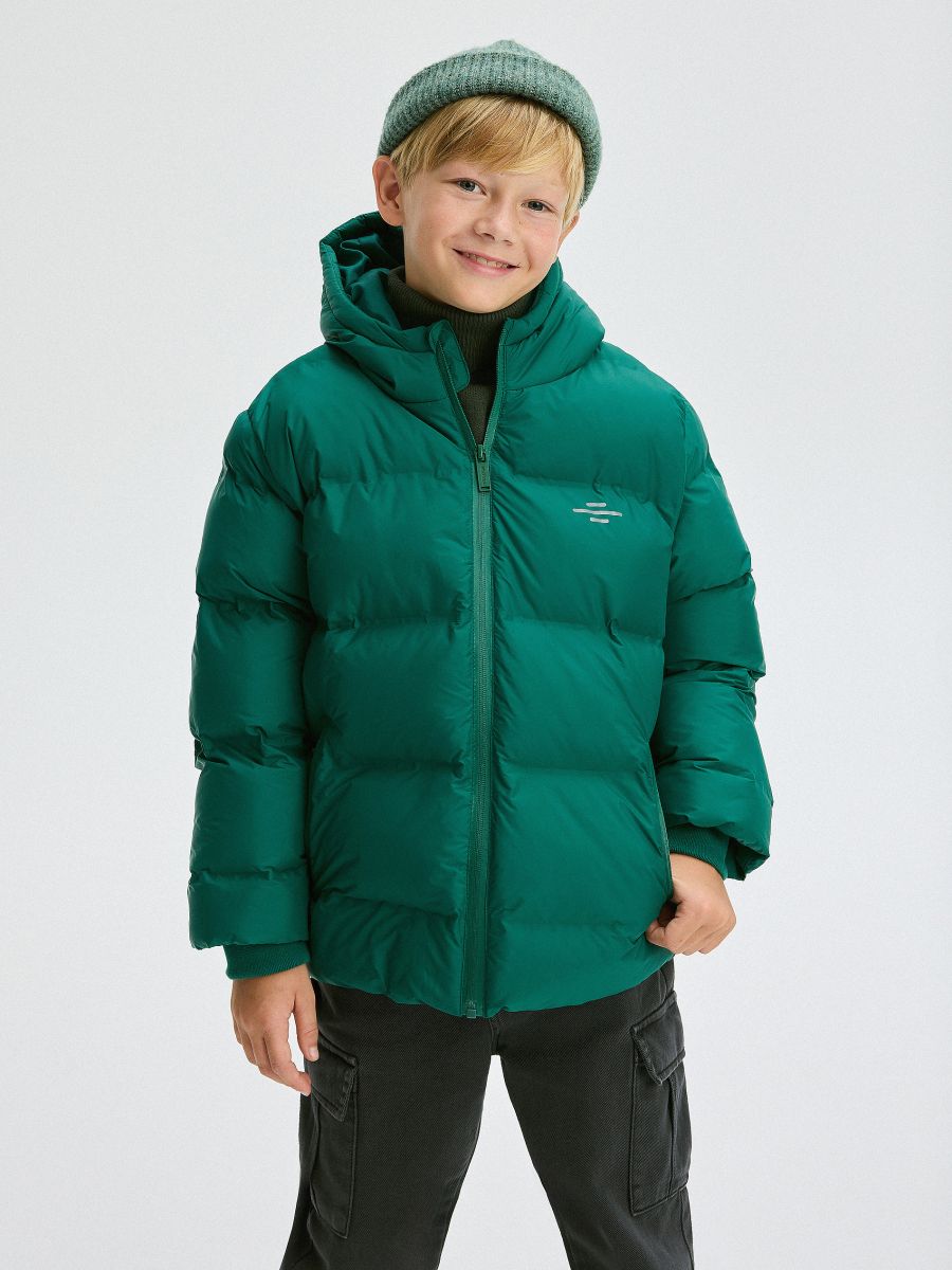 Insulated jacket with hood - green - RESERVED - 12