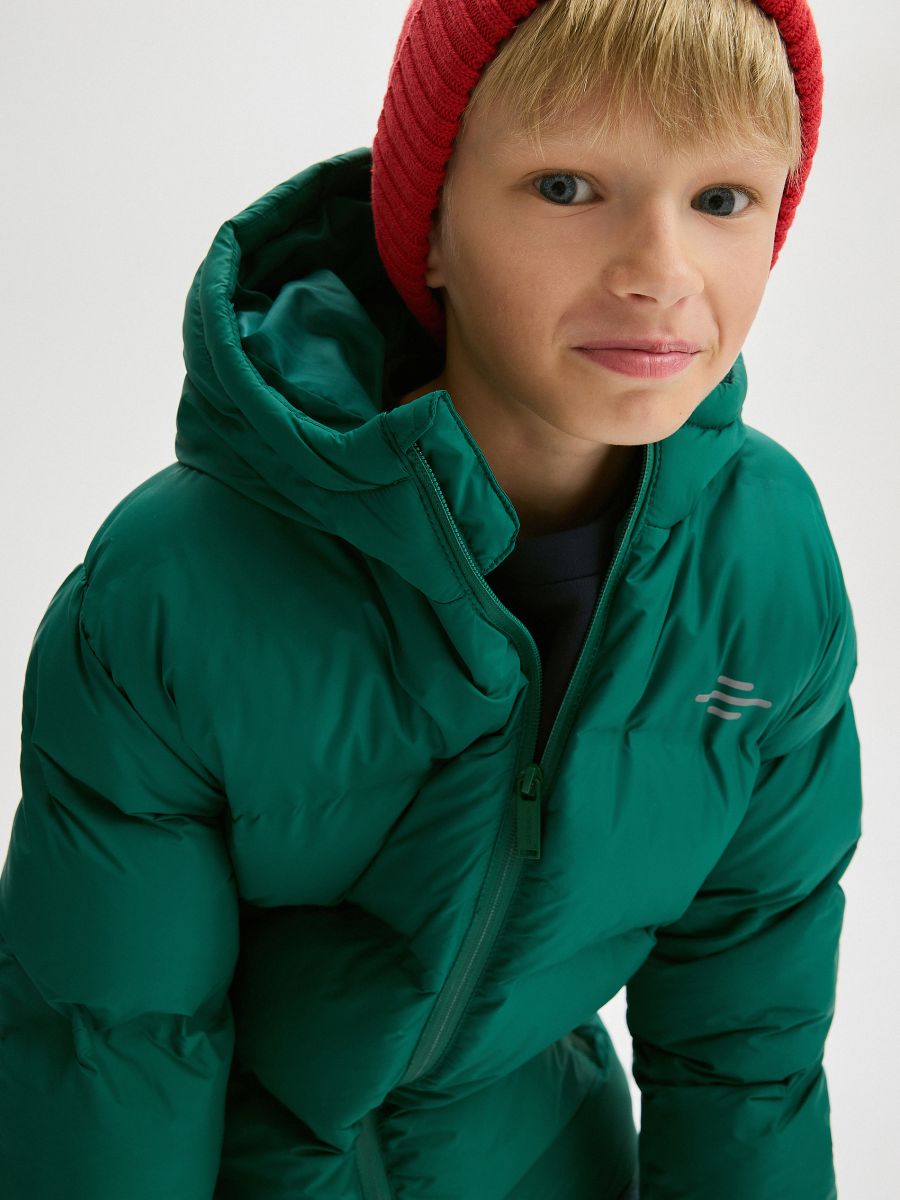 Insulated jacket with hood - green - RESERVED - 7