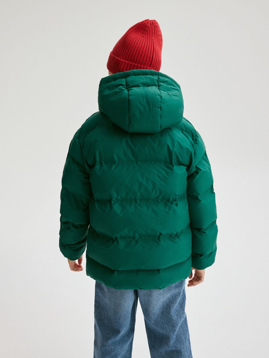 Insulated jacket with hood - green - RESERVED - 8