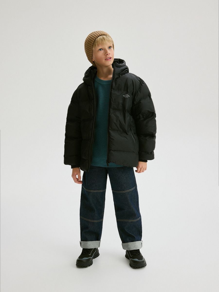 Insulated jacket with hood - black - RESERVED - 5