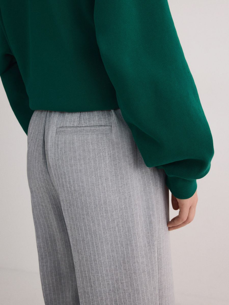 Wide trousers with crease - multicolor - RESERVED - 5