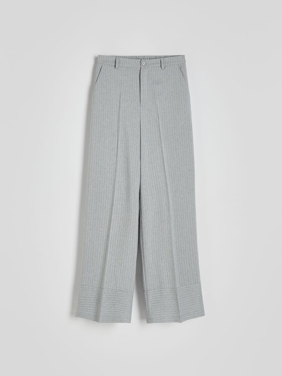 Wide trousers with crease - multicolor - RESERVED - 5