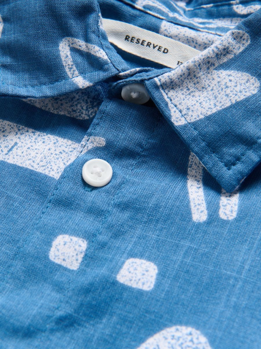 Camicia regular fit - blu - RESERVED - 3