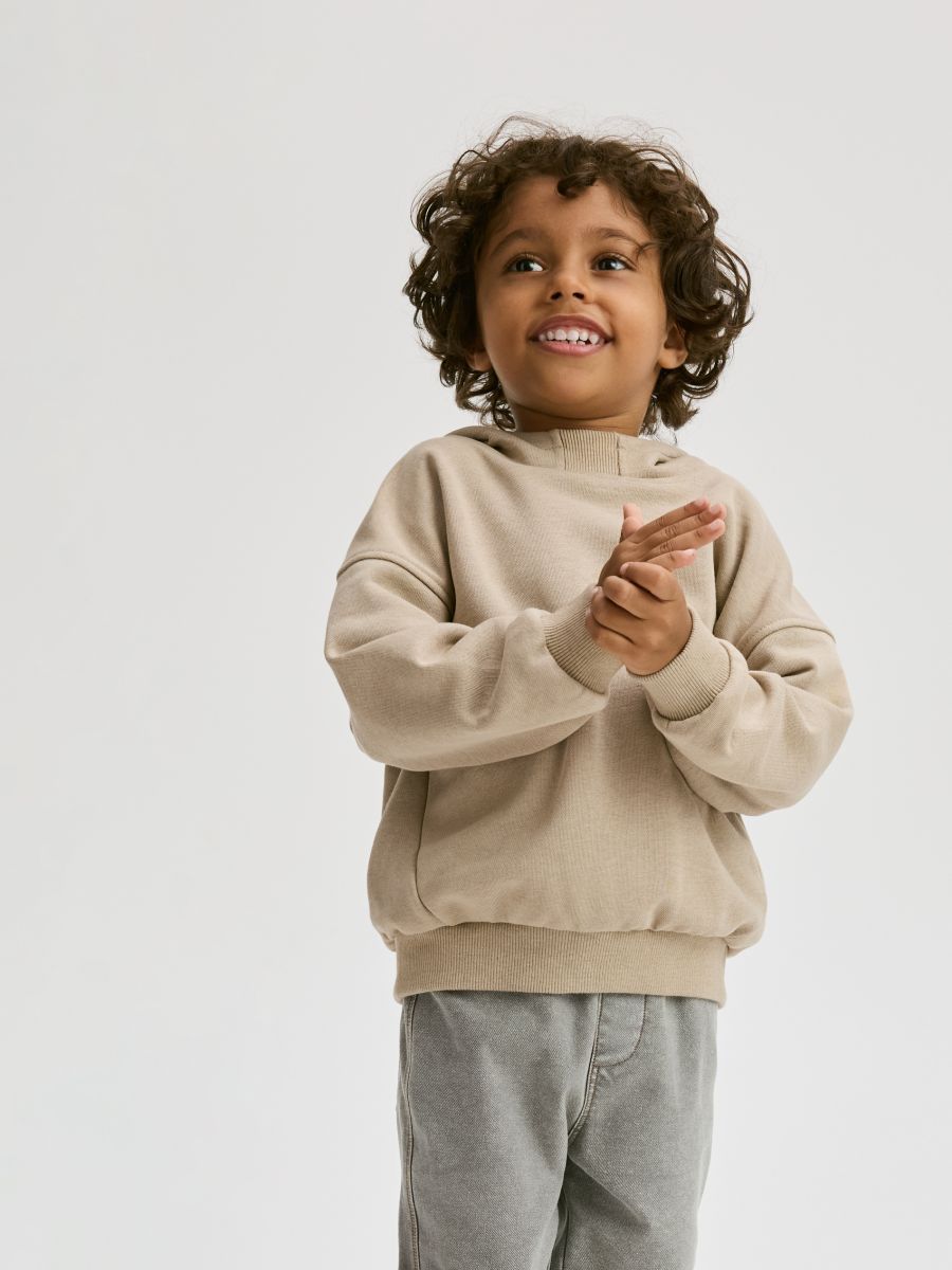 Oversized cotton rich sweatshirt - coffee - RESERVED