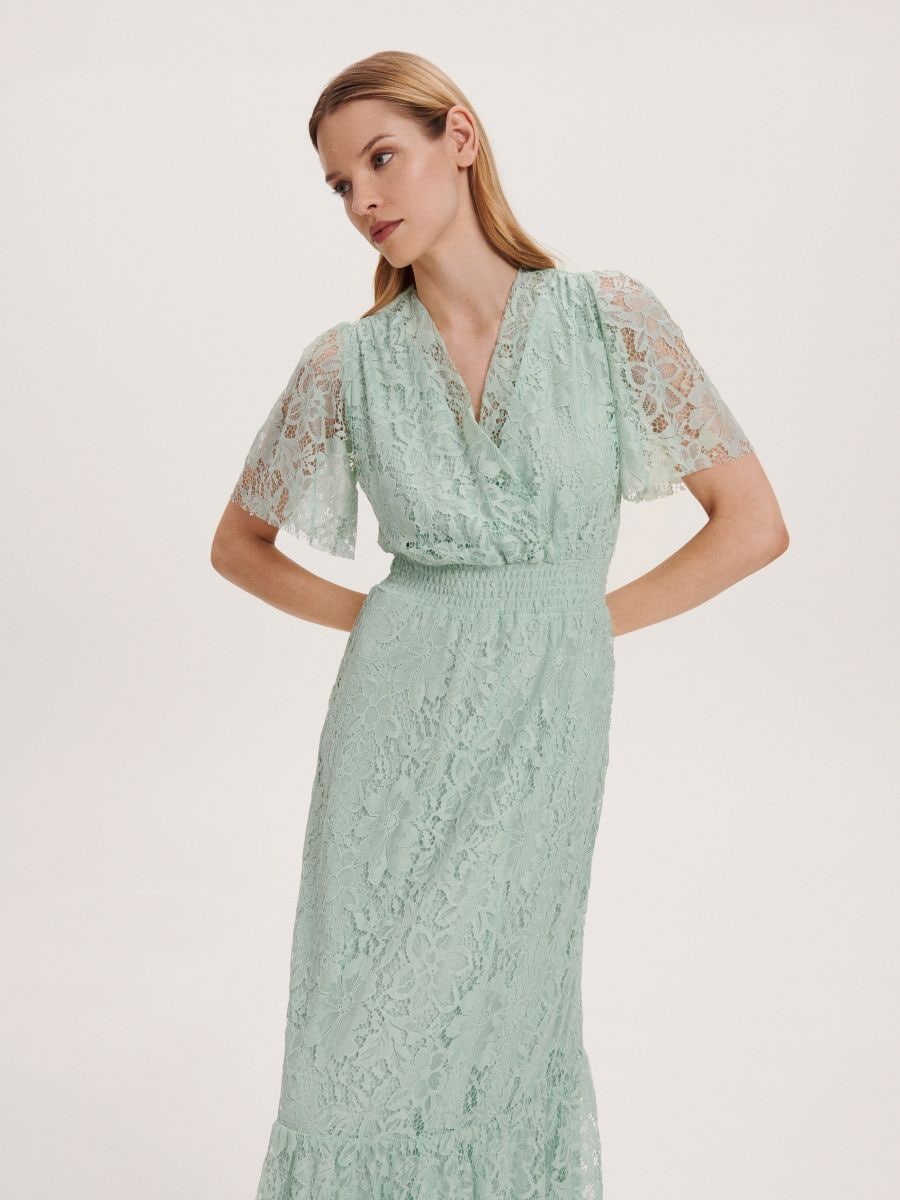 Lace dress Color mint green - RESERVED - 0096X-65X
