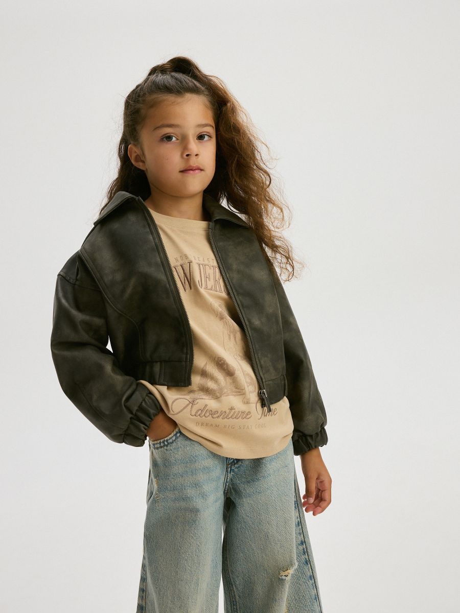 Aged effect jacket - dark brown - RESERVED - 2