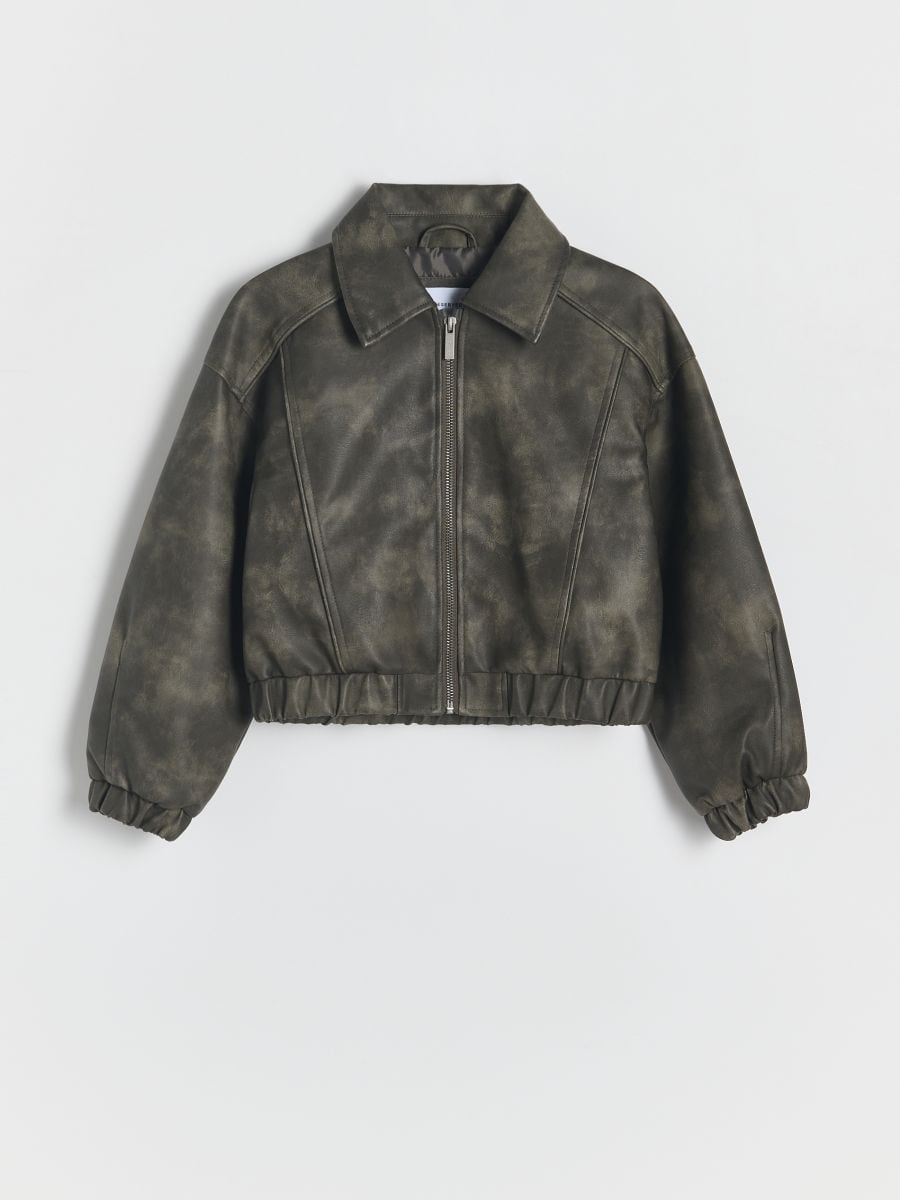 Aged effect jacket - dark brown - RESERVED - 3