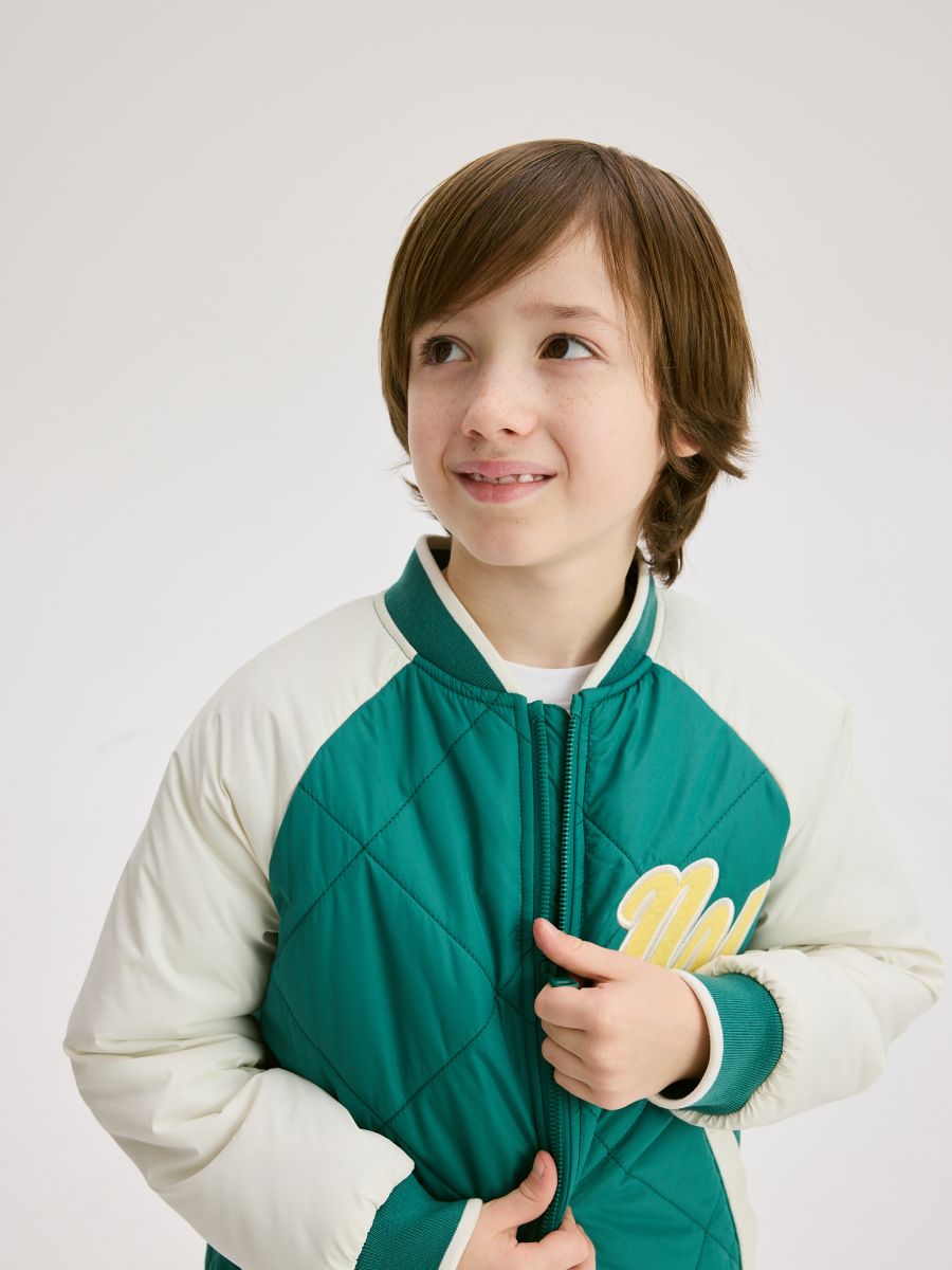 Tepitud bomber-jakk - sinakasroheline - RESERVED - 5