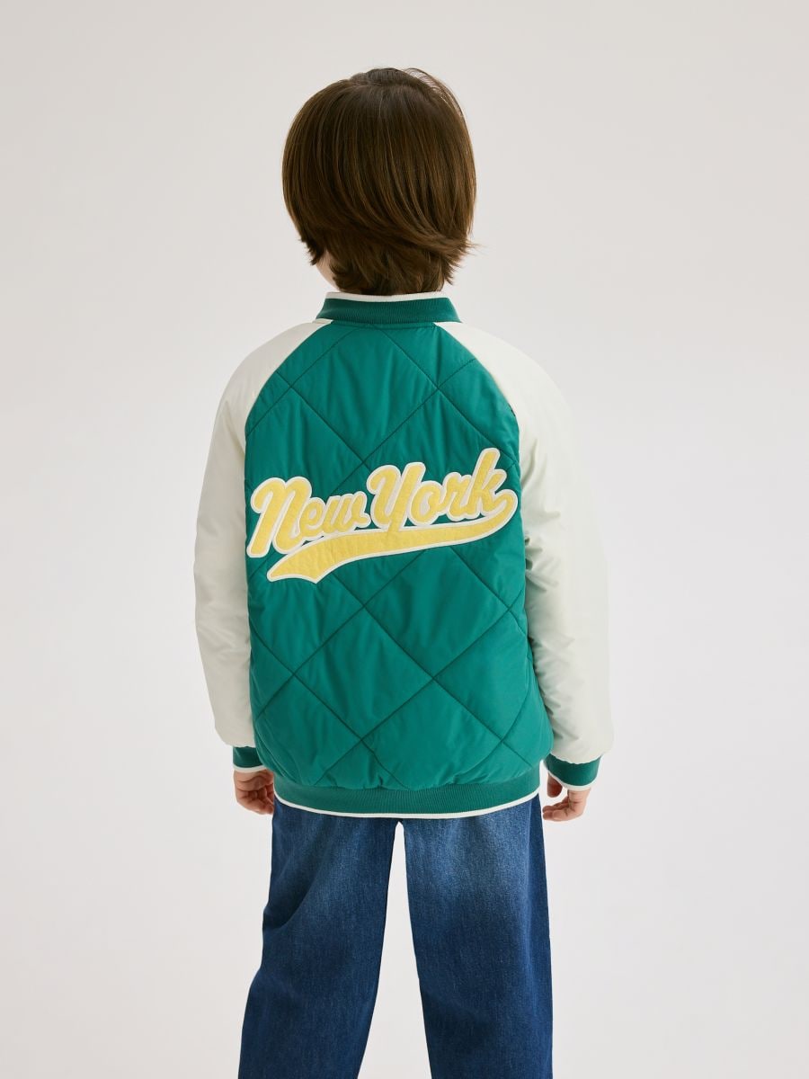 Tepitud bomber-jakk - sinakasroheline - RESERVED - 6