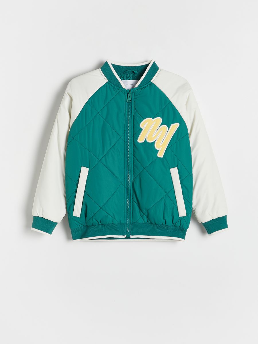 Tepitud bomber-jakk - sinakasroheline - RESERVED - 2