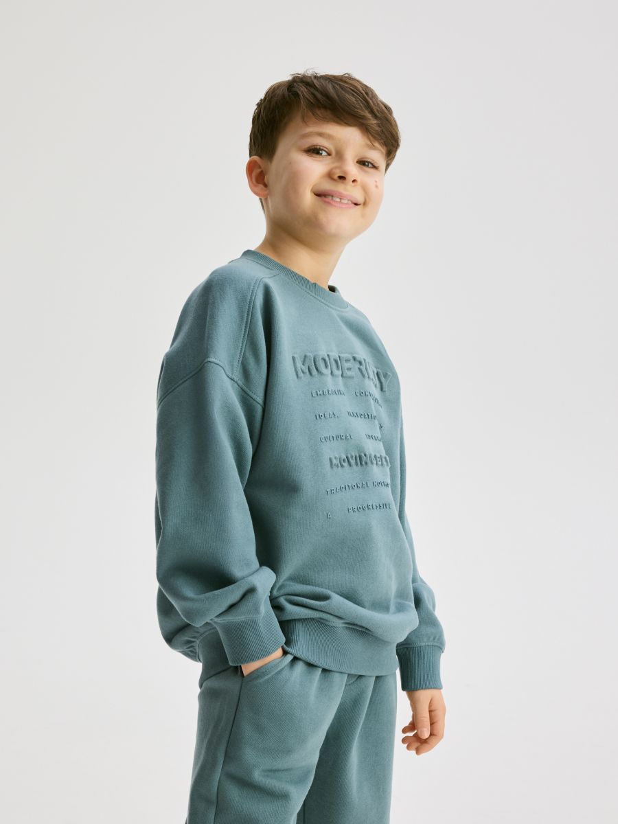 Oversized jersey set - teal green - RESERVED - 4