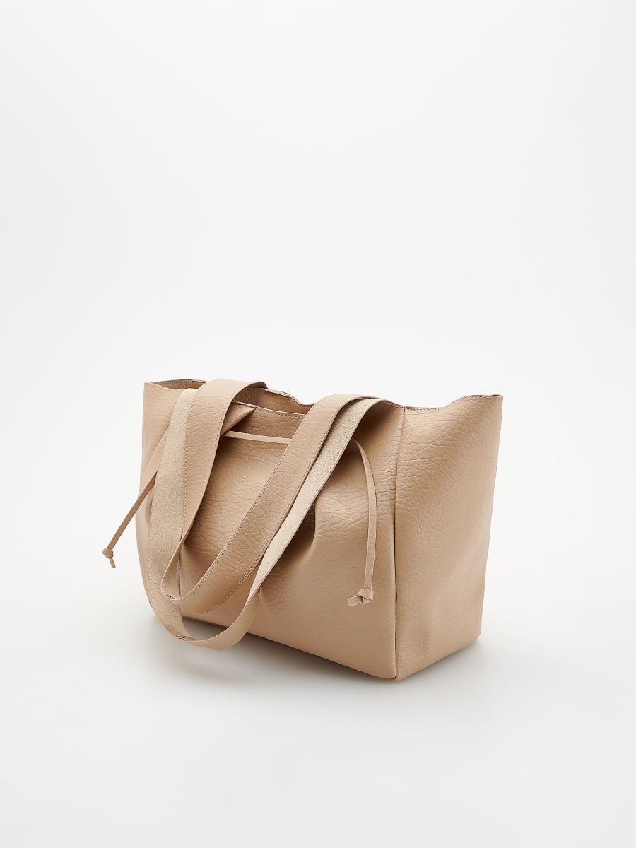 Drawstring shopper bag - beige - RESERVED - 5