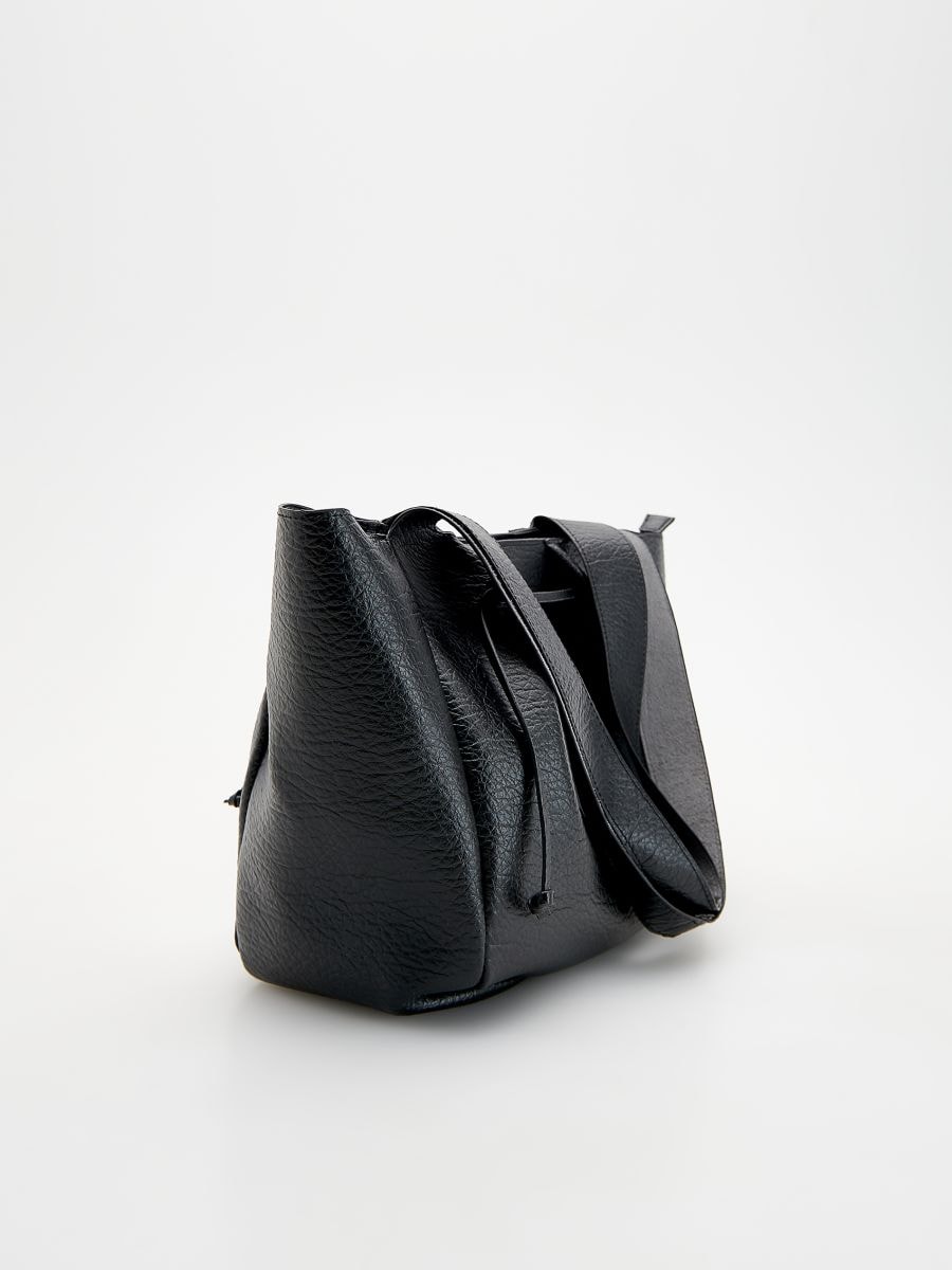 Drawstring shopper bag - black - RESERVED - 5