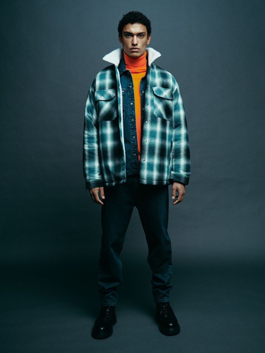 Check shacket - mint green - RESERVED - 3