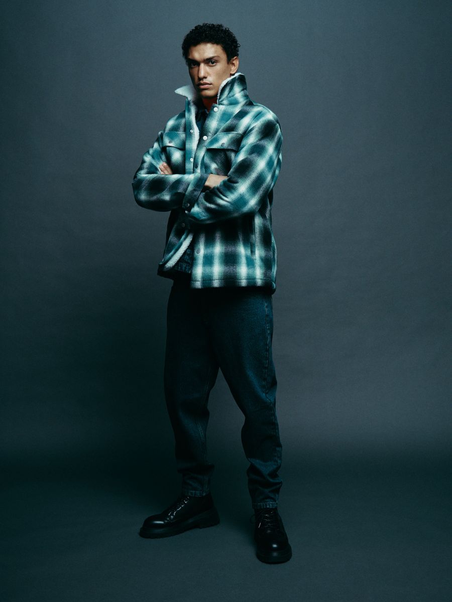 Check shacket - mint green - RESERVED - 5