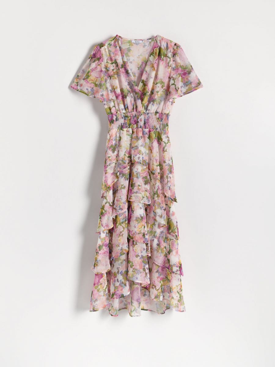 LADIES` DRESS - krem - RESERVED - 4