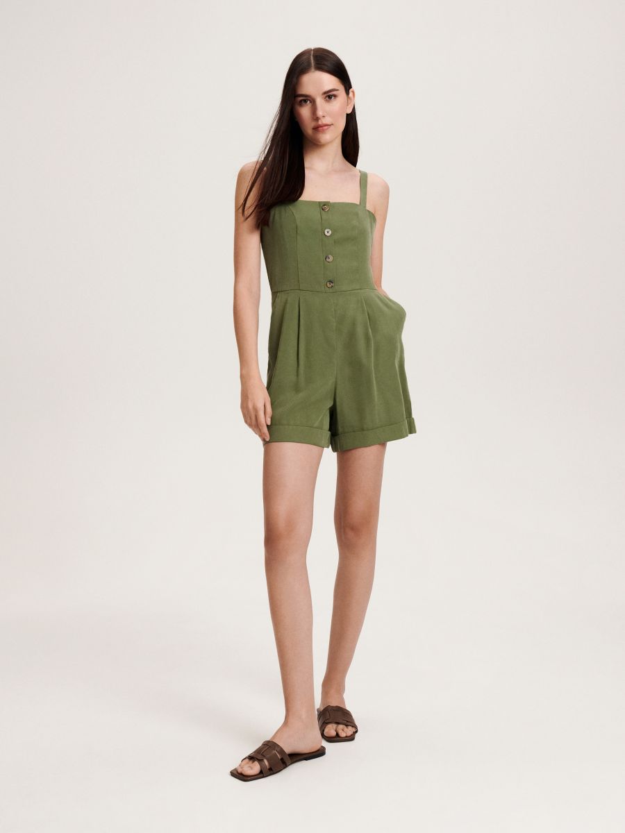 EcoVero™ playsuit - green - RESERVED - 4