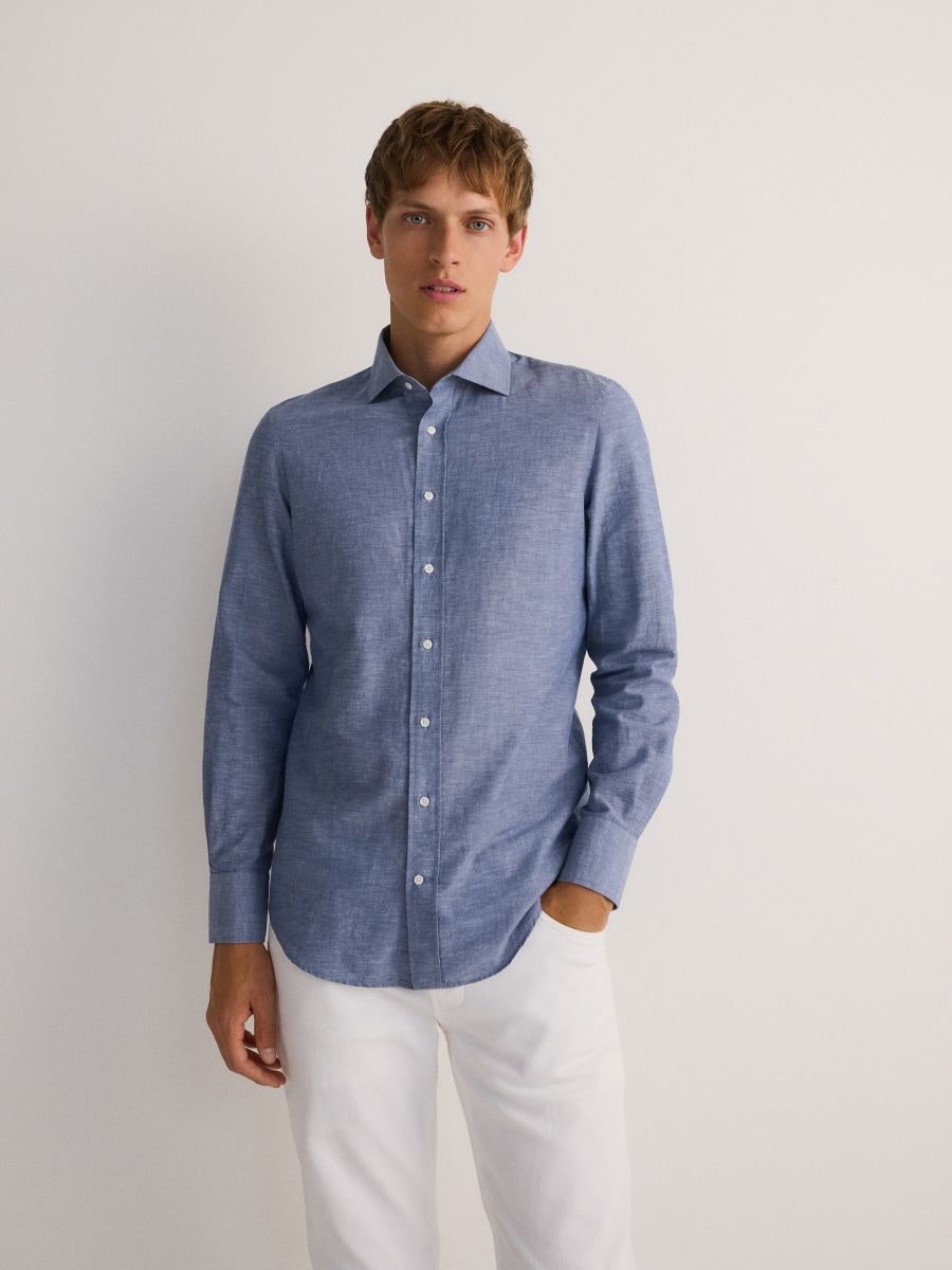 MEN`S SHIRT - pale blue - RESERVED