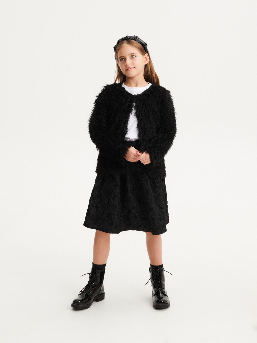 Fuzzy jersey top - black - RESERVED - 4