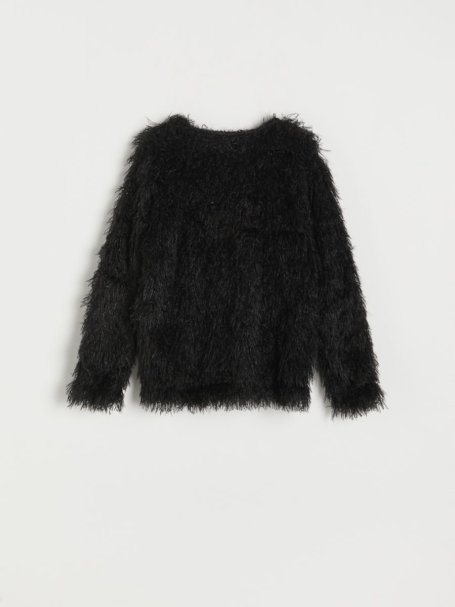 Fuzzy jersey top - black - RESERVED - 6