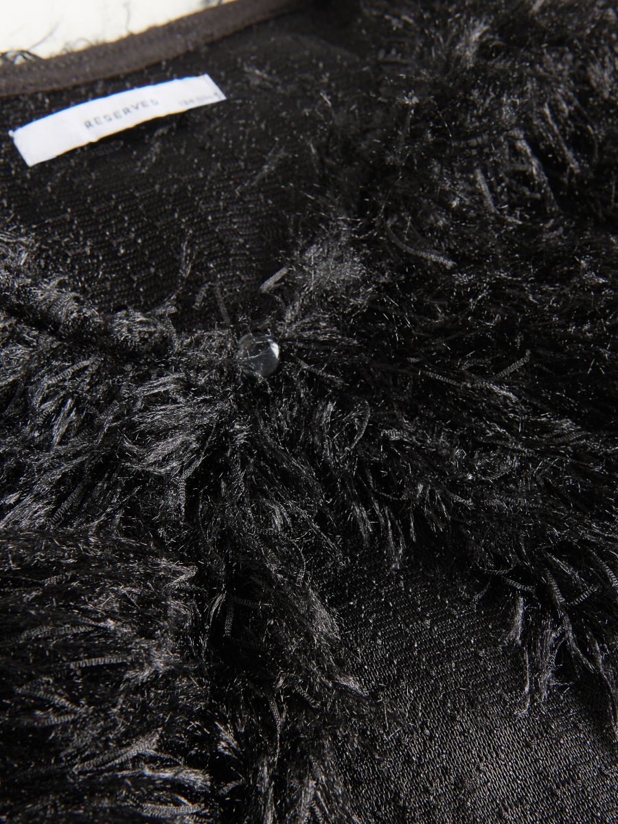 Fuzzy jersey top - black - RESERVED - 5