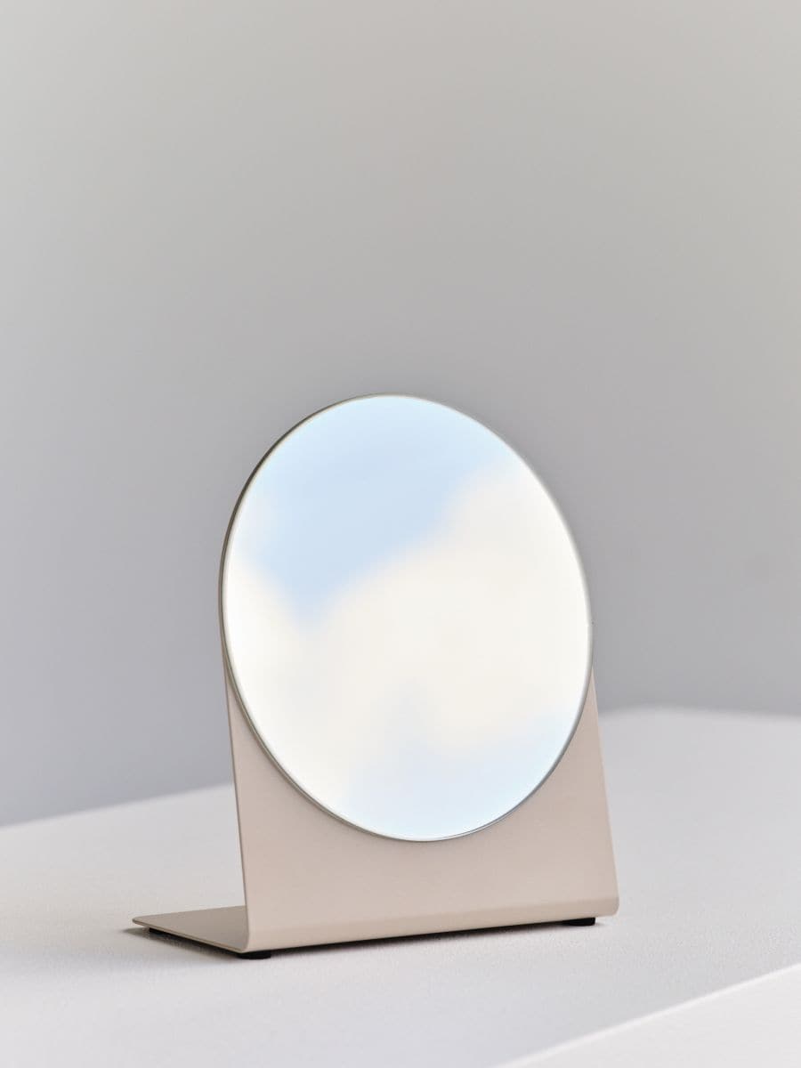 Stand up makeup mirror - beige - RESERVED