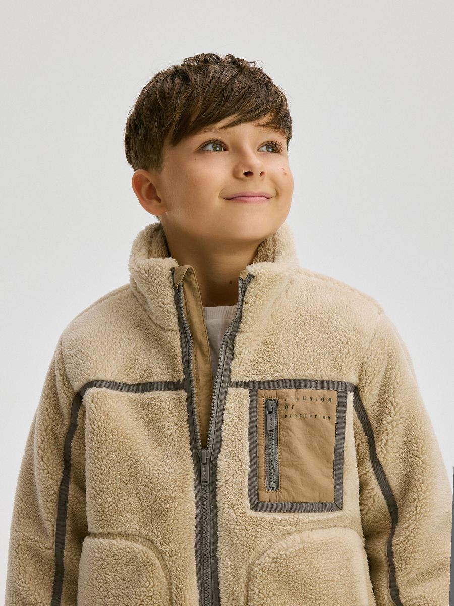 Jacke mit Futter - beige - RESERVED