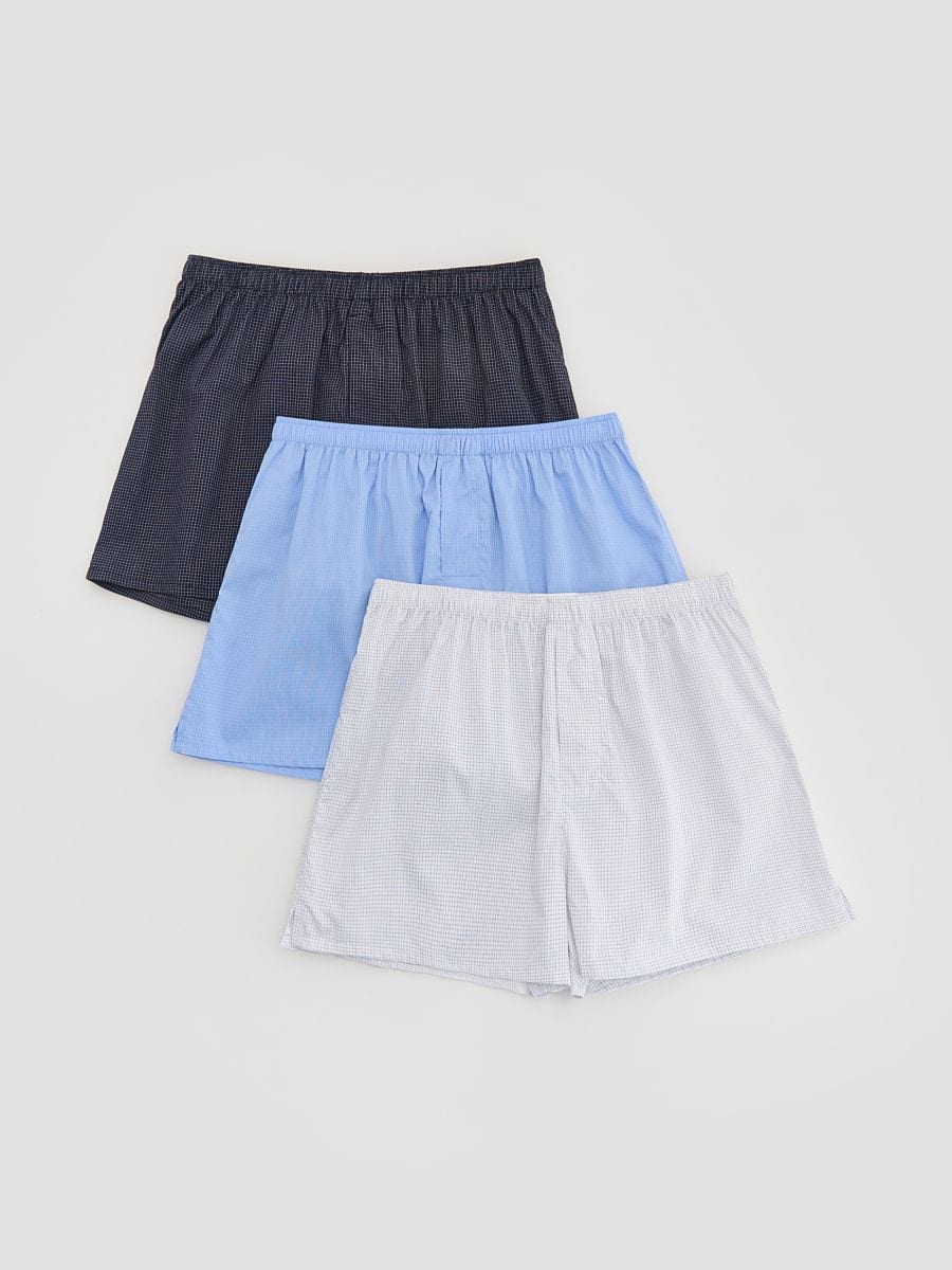 Pack de 3 bóxeres loose - azul - RESERVED