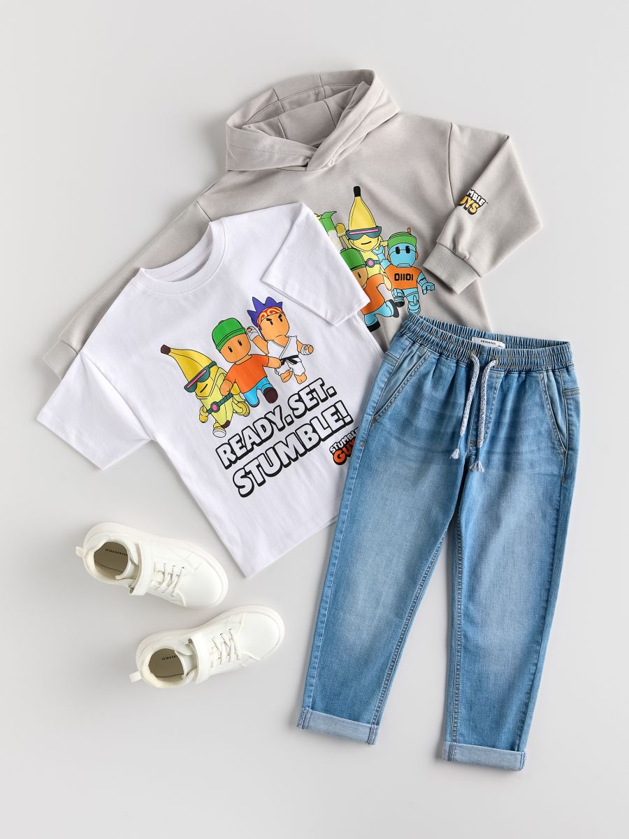 T-shirt Stumble Guys - biały - RESERVED