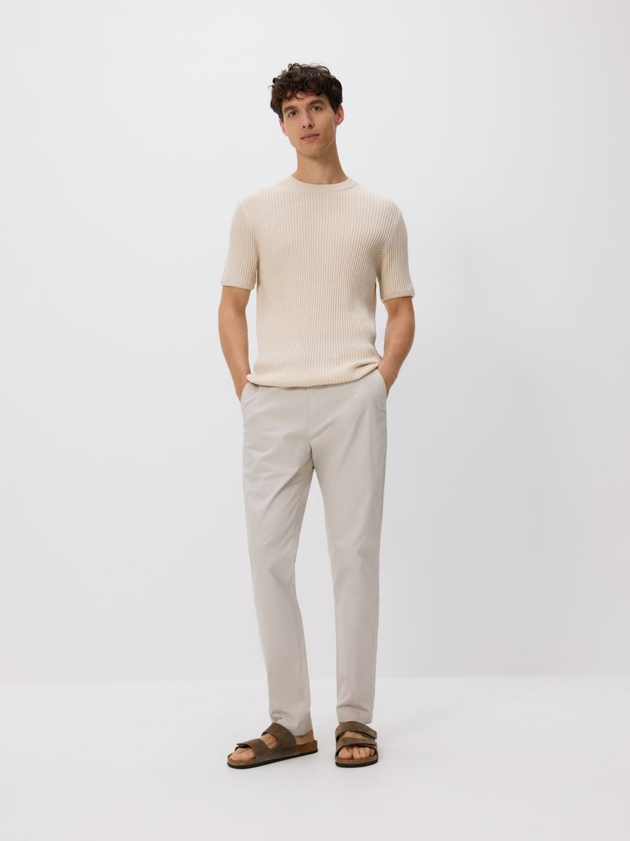 Trui met korte mouwen - BEIGE - RESERVED