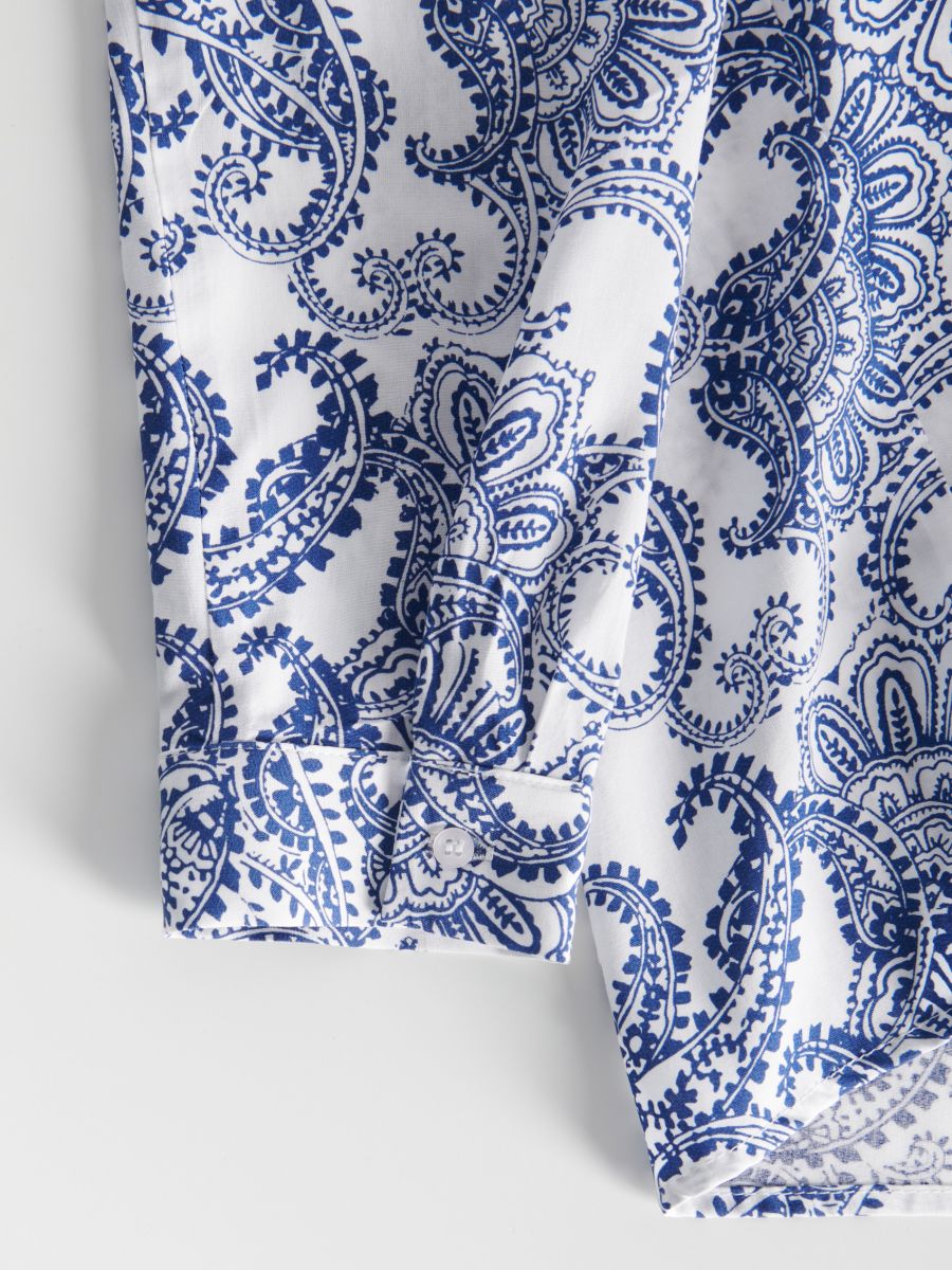 Gemusterte Bluse - blassblau - RESERVED - 3