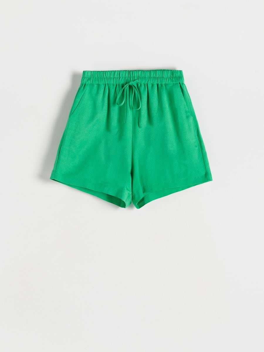 Linen blend shorts - green - RESERVED - 3