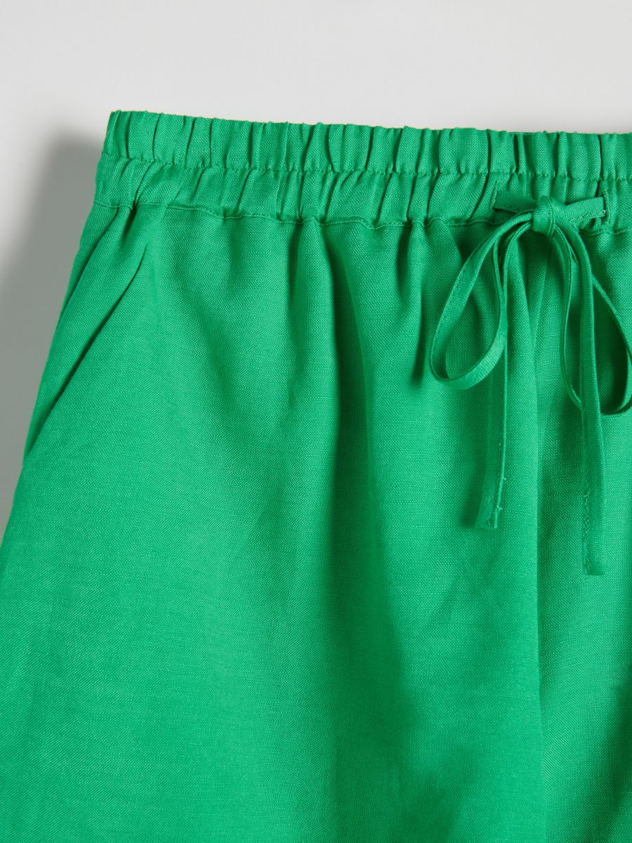 Linen blend shorts - green - RESERVED - 4