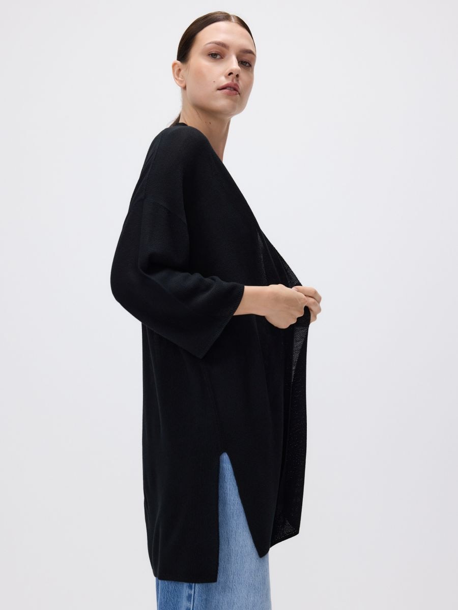 Viscose blend cardigan - black - RESERVED - 3