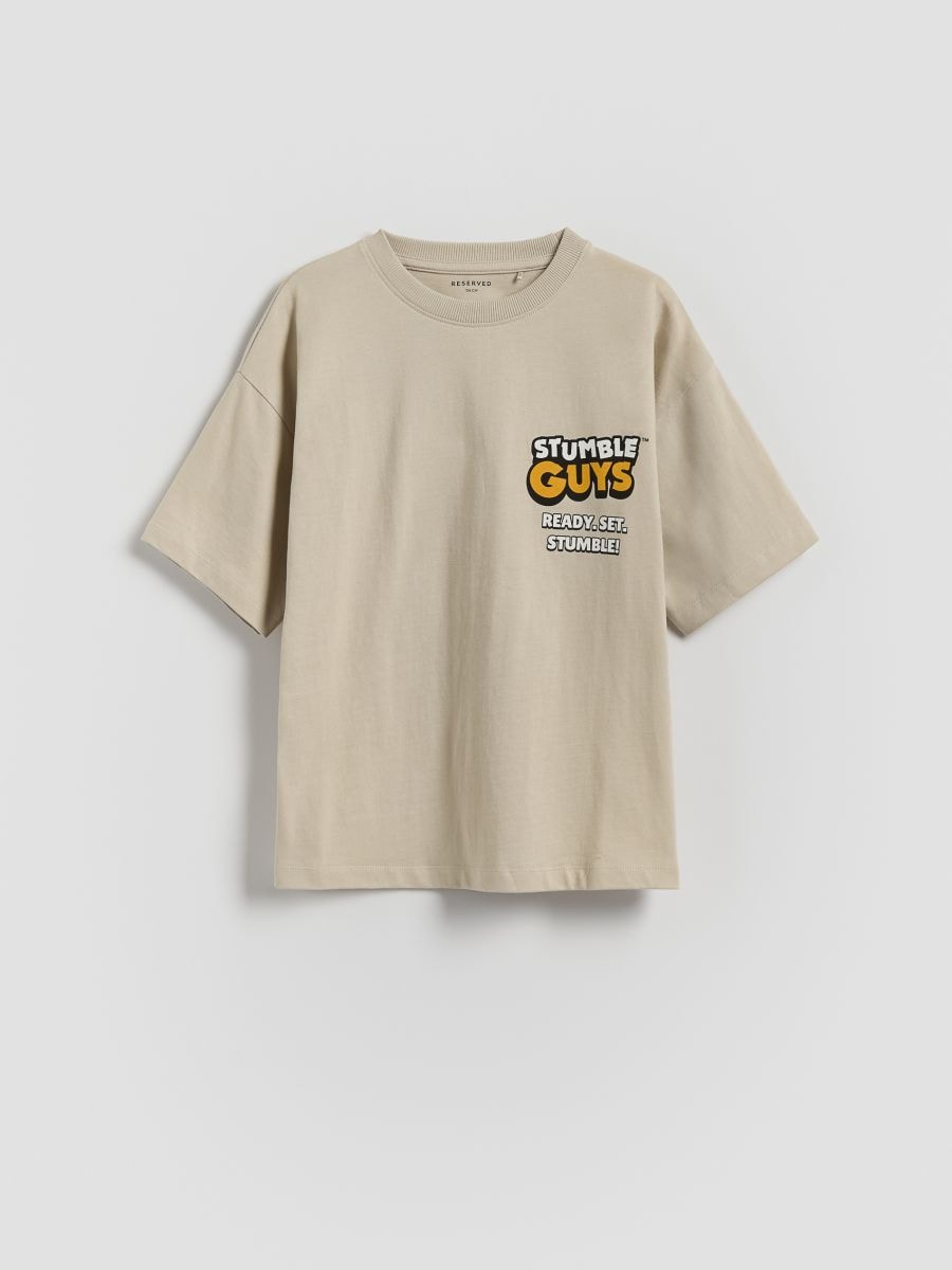 Stumble Guys T-shirt - beige - RESERVED
