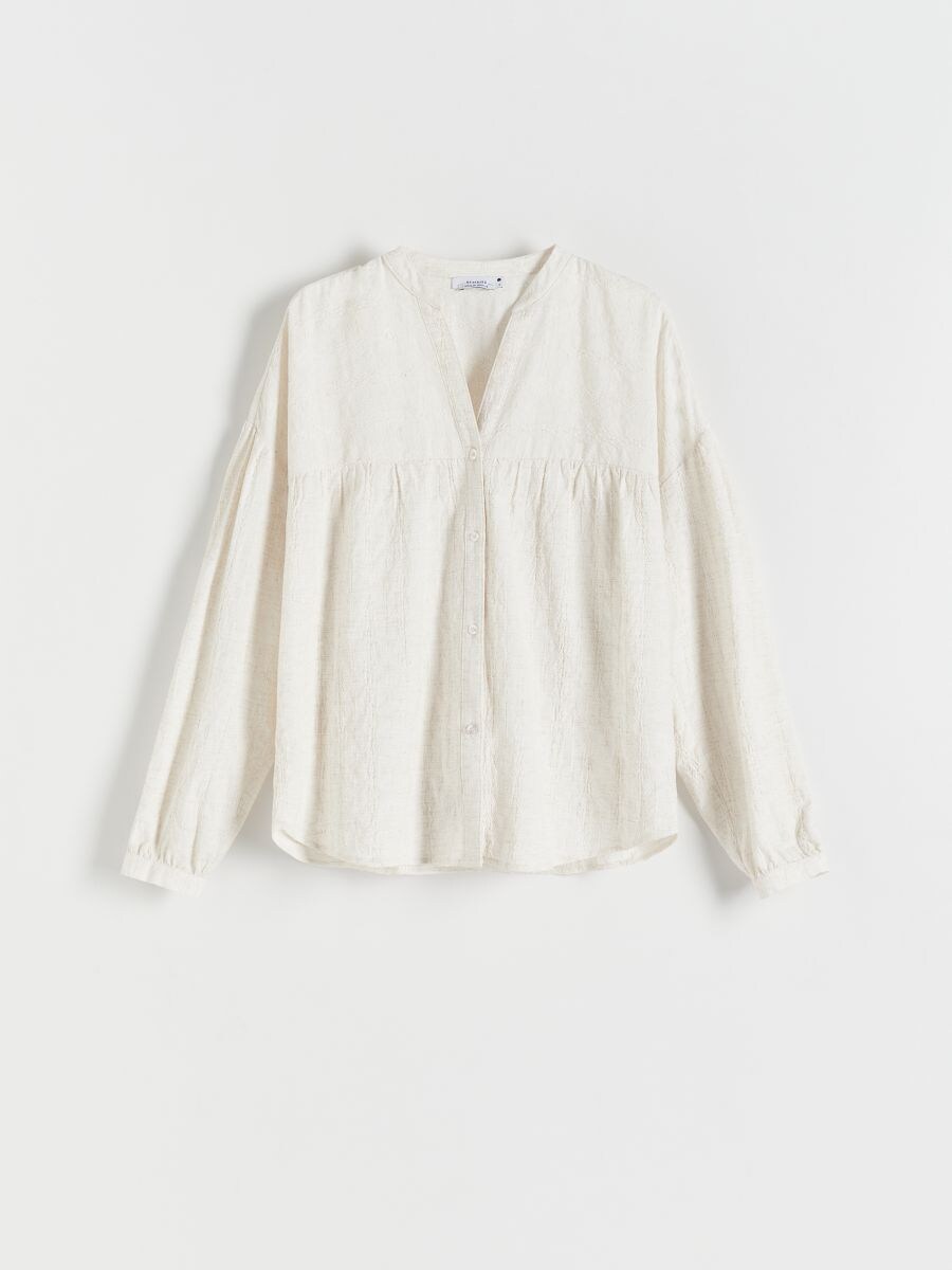 Bluse aus Viskosemischung - creme - RESERVED - 5