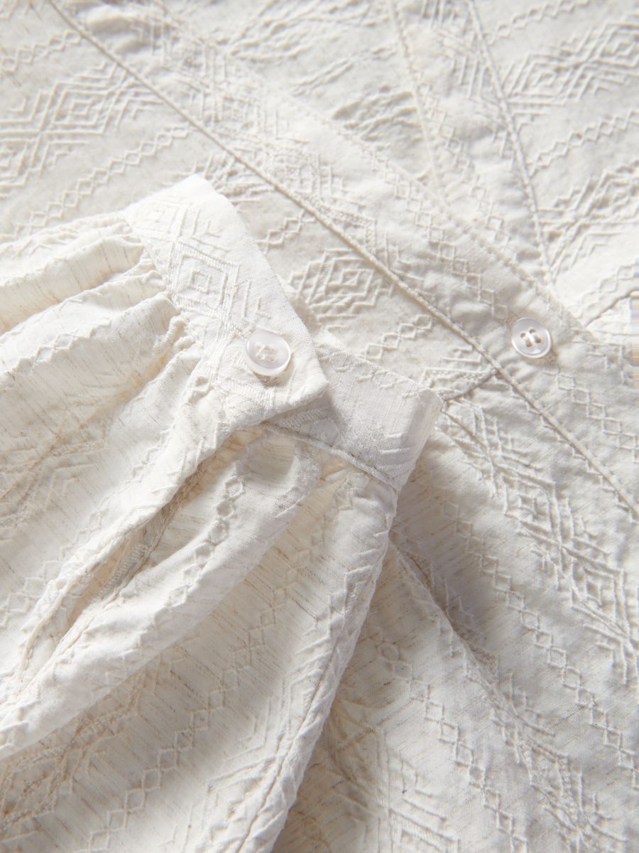 Bluse aus Viskosemischung - creme - RESERVED - 6