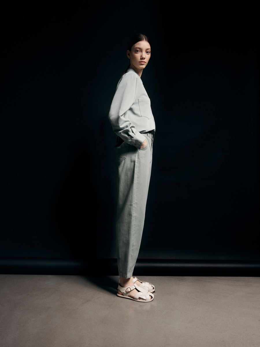 LADIES` TROUSERS - zelena - RESERVED - 2