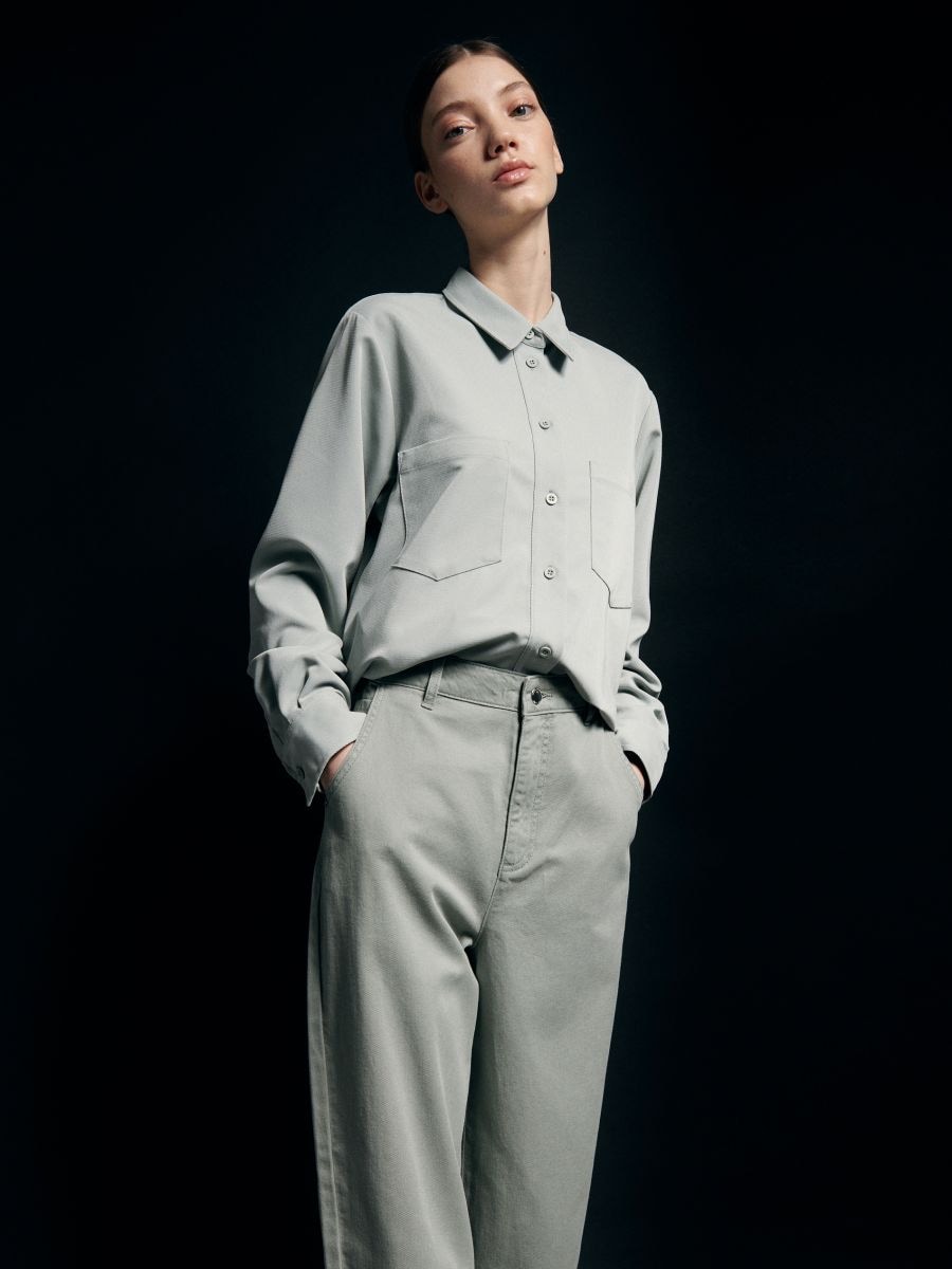 LADIES` TROUSERS - zelena - RESERVED - 3