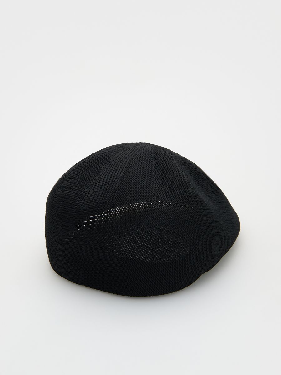 Open knit beret - black - RESERVED - 2