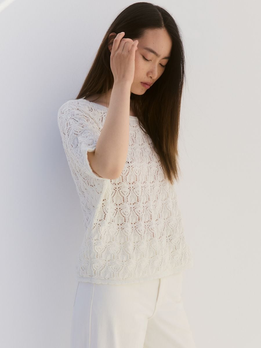 LADIES` SWEATER - kožna - RESERVED