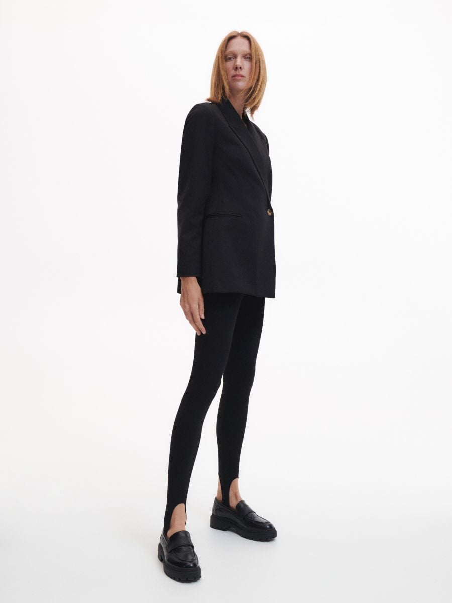Blazer with asymmetric fastening - black - RESERVED - 3