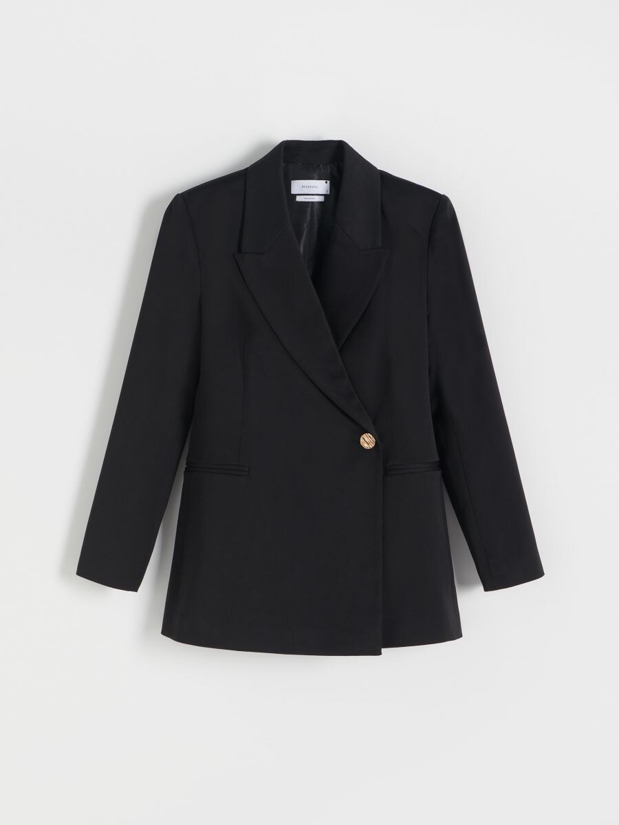 Blazer with asymmetric fastening - black - RESERVED - 4