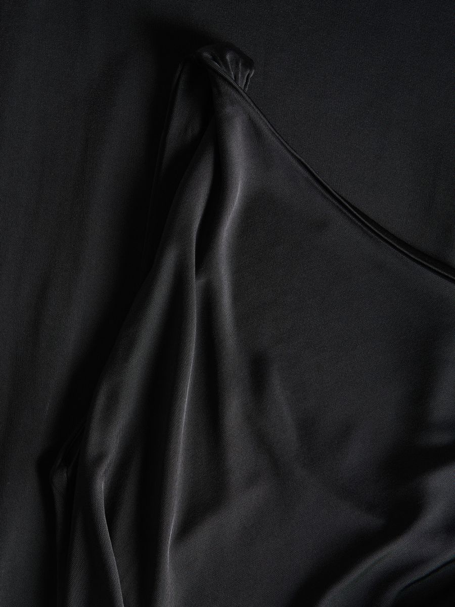 Dress with draping - anthracite - RESERVED - 2